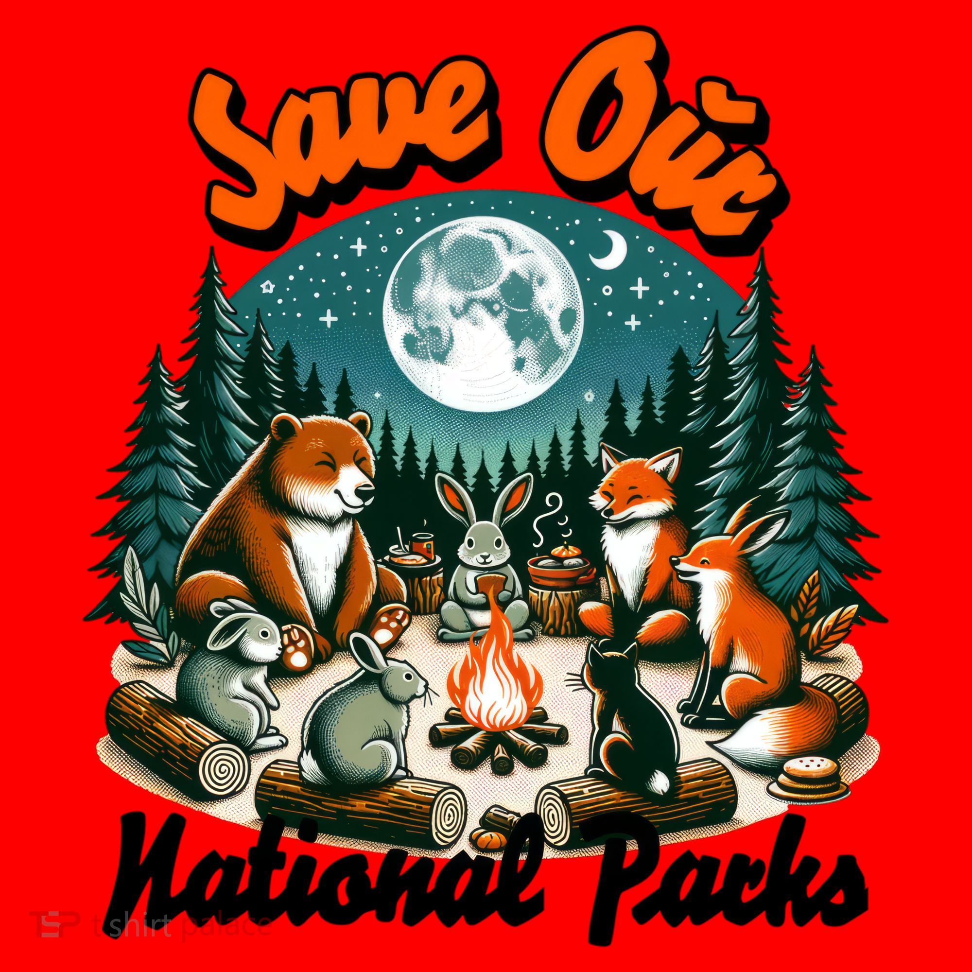 Cute Animals Camping Save Our National Parks Santa Hat
