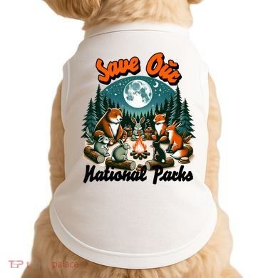 Cute Animals Camping Save Our National Parks Doggie Tank