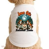 Cute Animals Camping Save Our National Parks Doggie Tank thumb 0