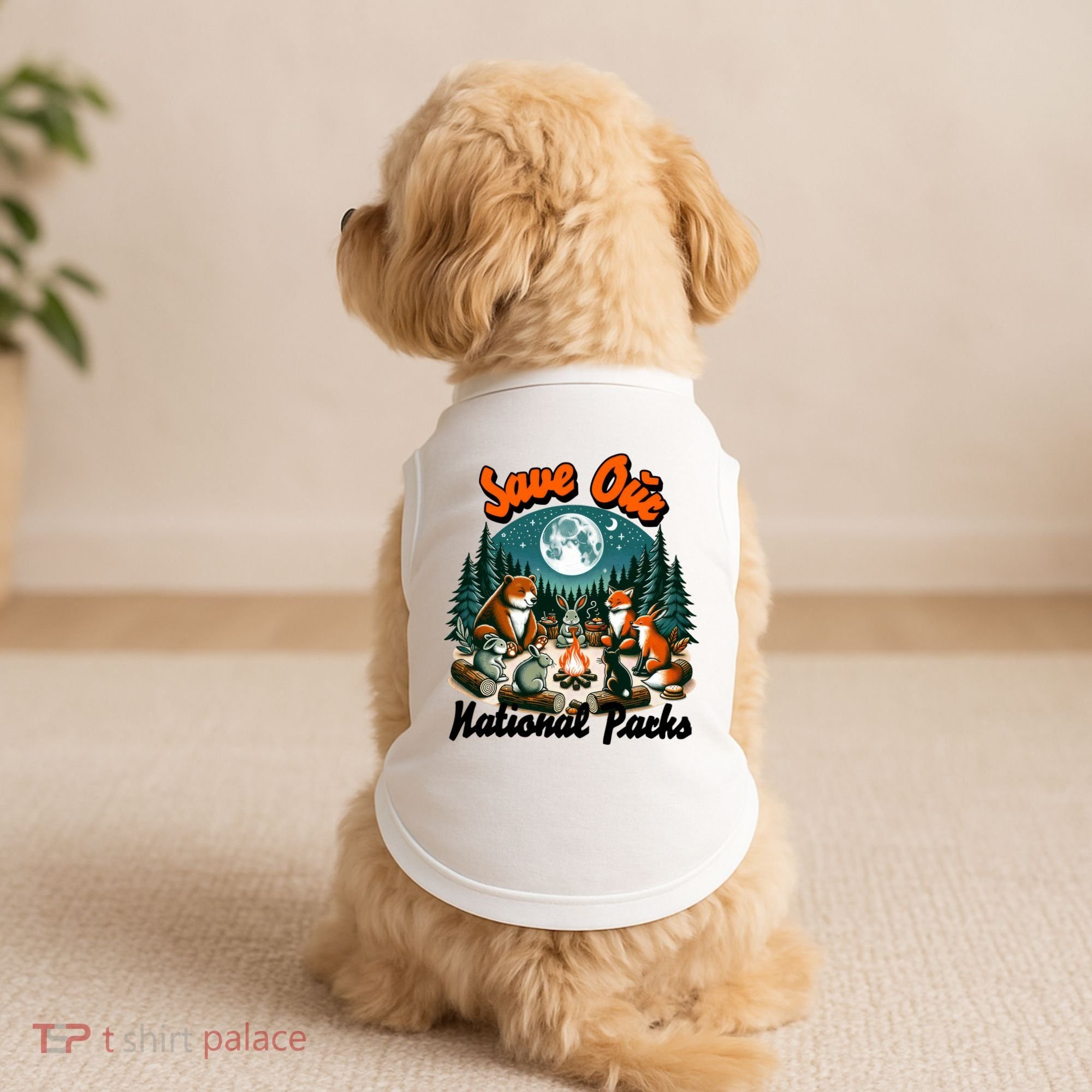 Cute Animals Camping Save Our National Parks Doggie Tank