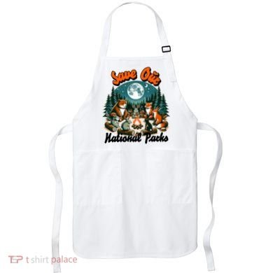 Cute Animals Camping Save Our National Parks Apron
