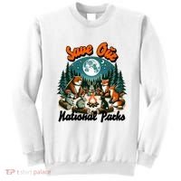 Cute Animals Camping Save Our National Parks Sweatshirt thumb 0