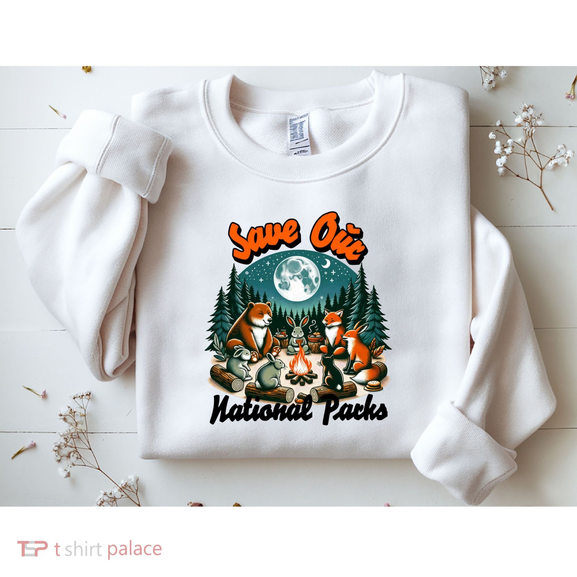 Cute Animals Camping Save Our National Parks Sweatshirt