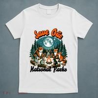 Cute Animals Camping Save Our National Parks T-Shirt thumb 5