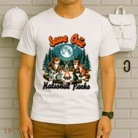 Cute Animals Camping Save Our National Parks T-Shirt thumb 6