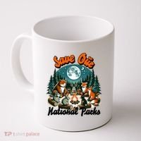 Cute Animals Camping Save Our National Parks Coffee Mug thumb 0