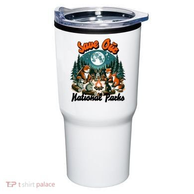 Cute Animals Camping Save Our National Parks Tumbler