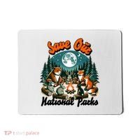 Cute Animals Camping Save Our National Parks Mousepad thumb 0