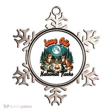 Cute Animals Camping Save Our National Parks Ornament