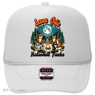 Cute Animals Camping Save Our National Parks Hat