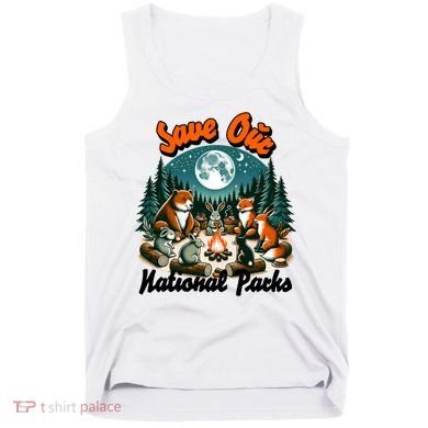 Cute Animals Camping Save Our National Parks Tank Top