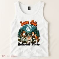 Cute Animals Camping Save Our National Parks Tank Top thumb 2