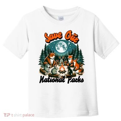 Cute Animals Camping Save Our National Parks Toddler T-Shirt