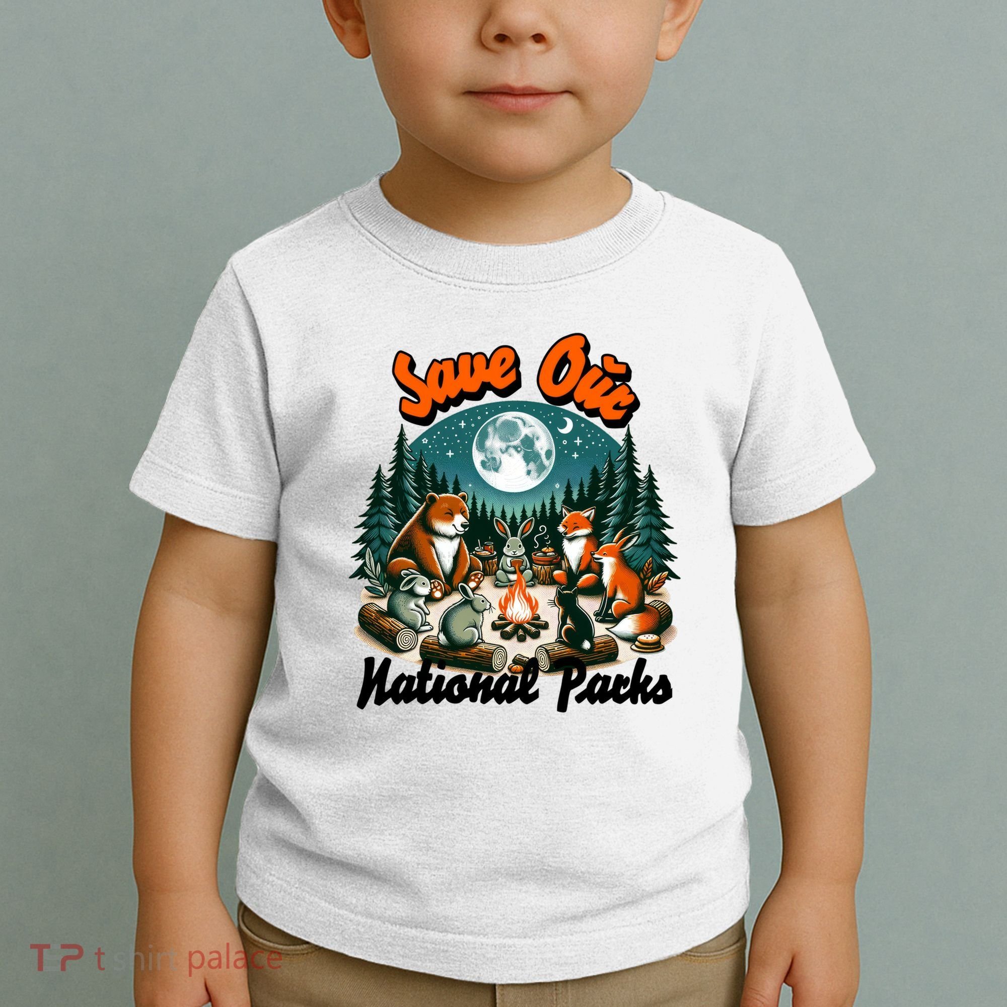 Cute Animals Camping Save Our National Parks Toddler T-Shirt
