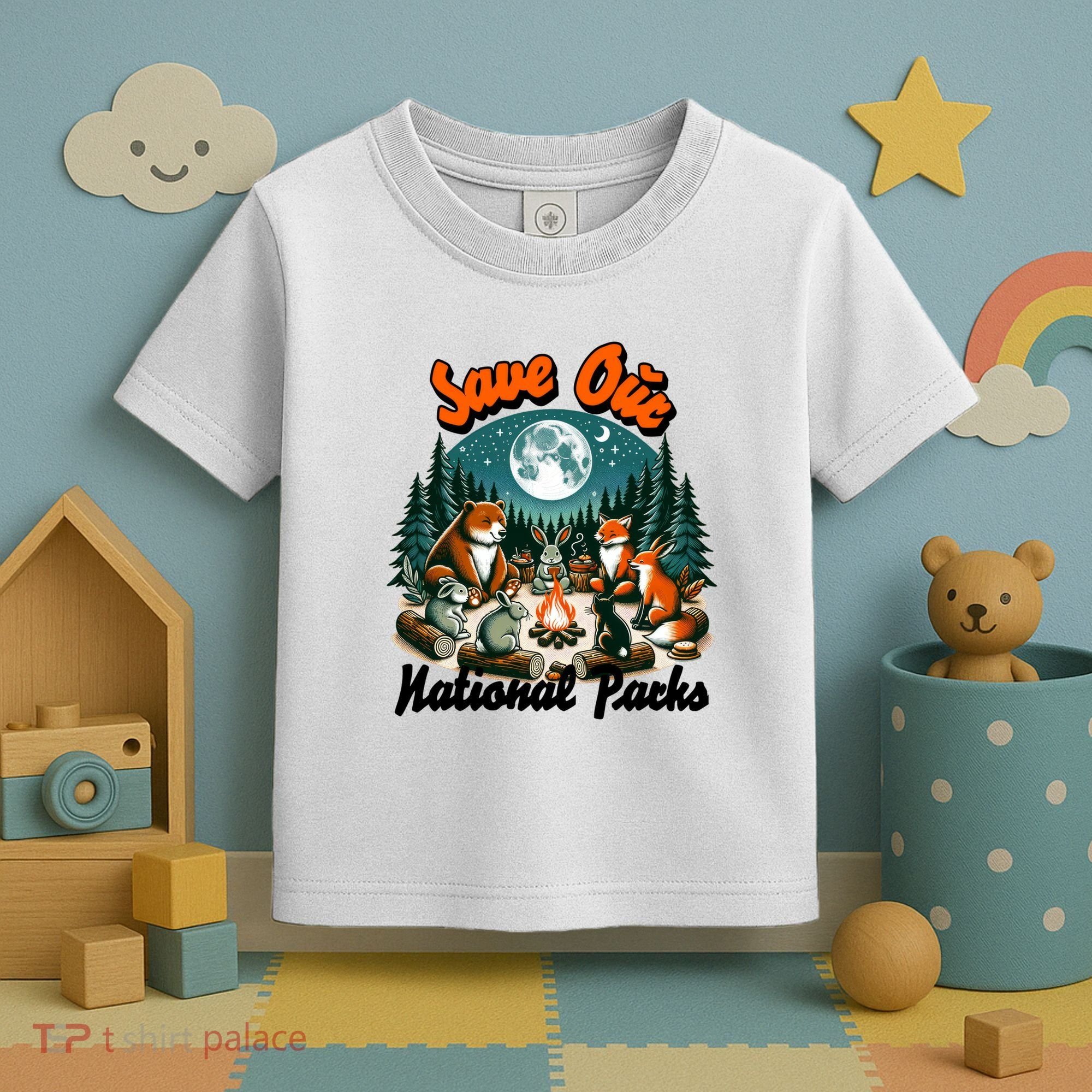 Cute Animals Camping Save Our National Parks Toddler T-Shirt