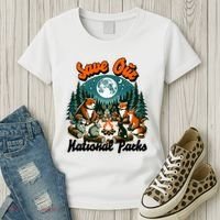 Cute Animals Camping Save Our National Parks Women's T-Shirt thumb 3