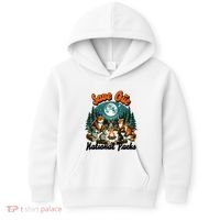 Cute Animals Camping Save Our National Parks Kids Hoodie thumb 0