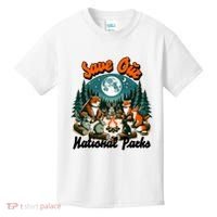 Cute Animals Camping Save Our National Parks Kids T-Shirt thumb 0