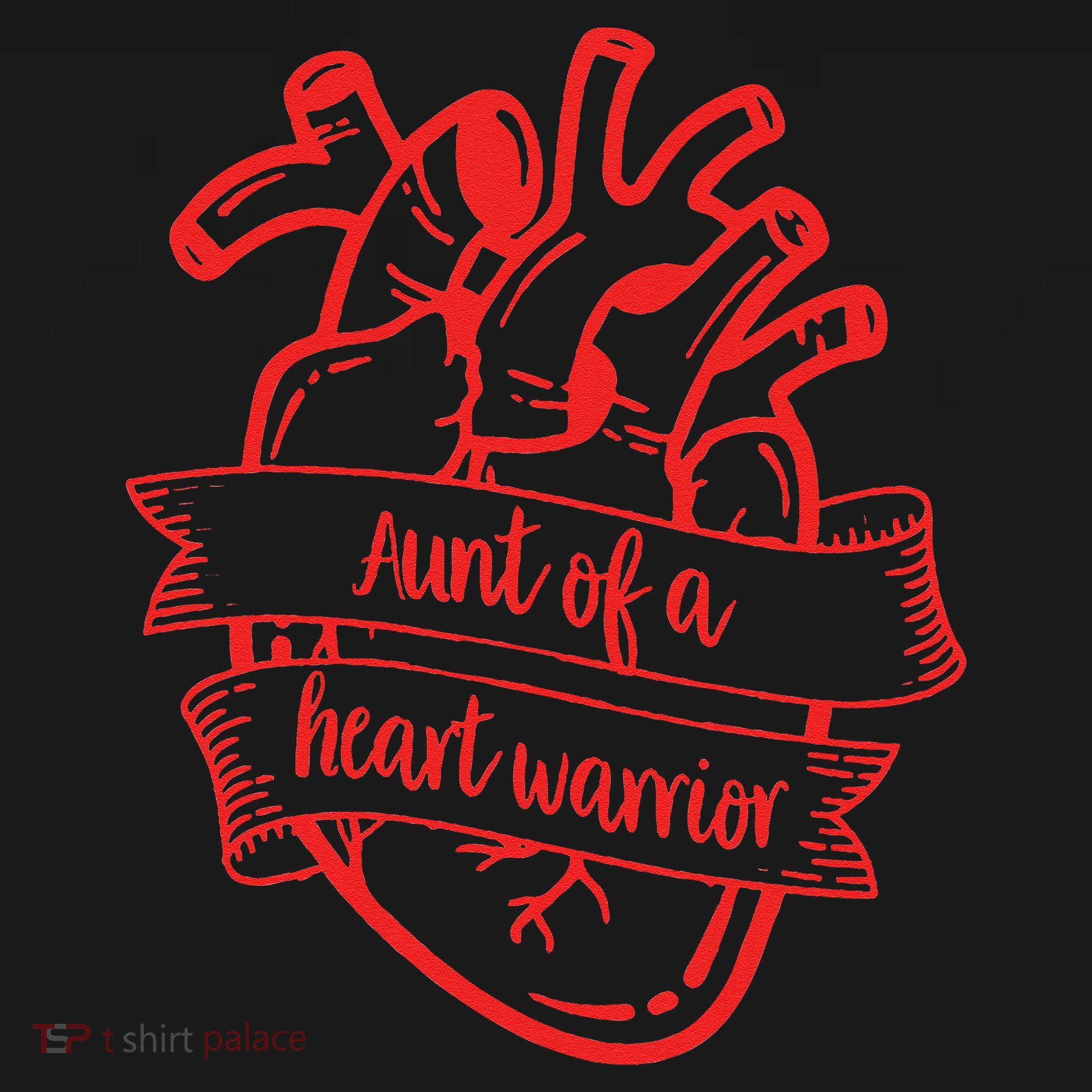 CHD Aunt Congenital Heart Defects Aunt Of A Heart Warrior Women's T-Shirt