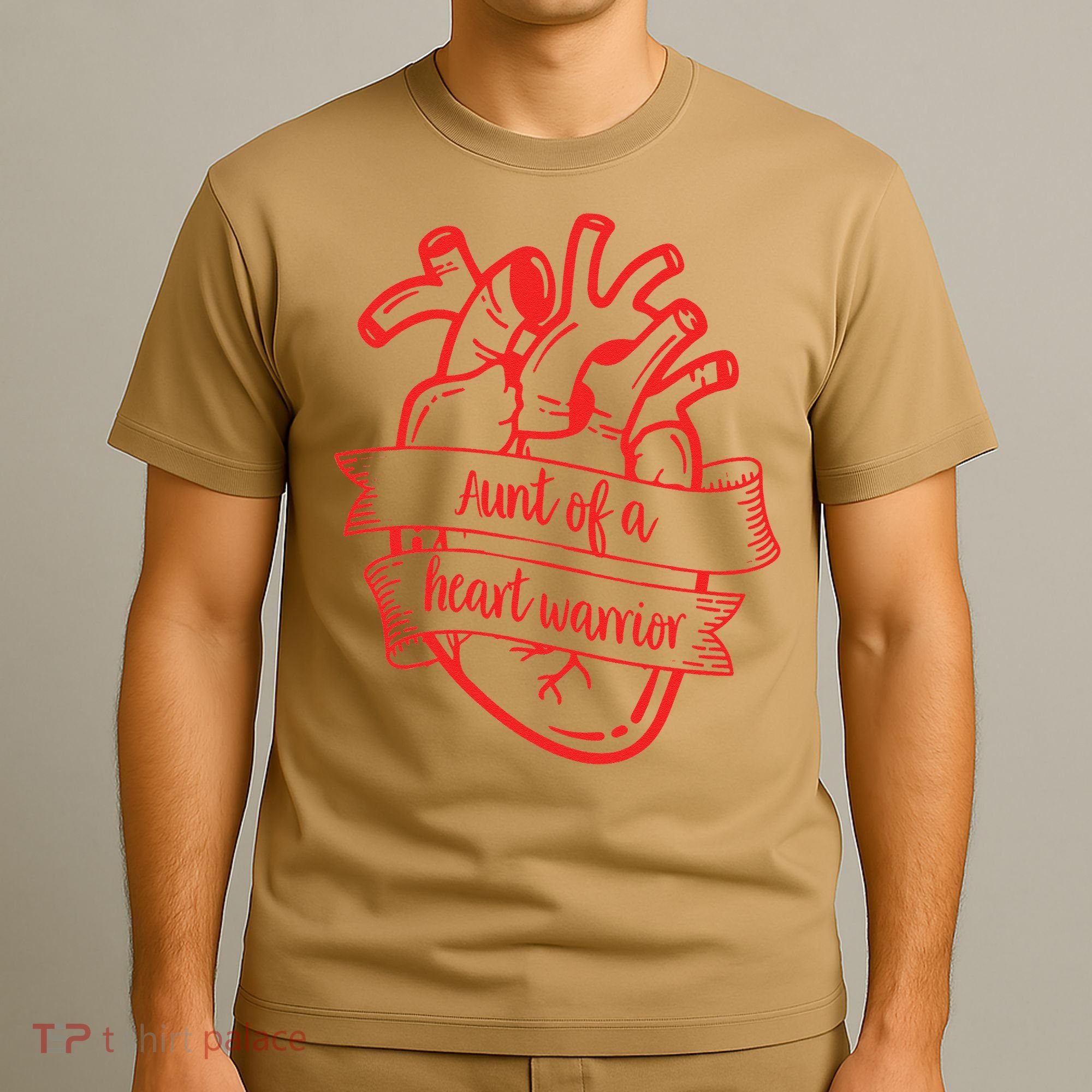 CHD Aunt Congenital Heart Defects Aunt Of A Heart Warrior T-Shirt