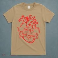 CHD Aunt Congenital Heart Defects Aunt Of A Heart Warrior T-Shirt thumb 5