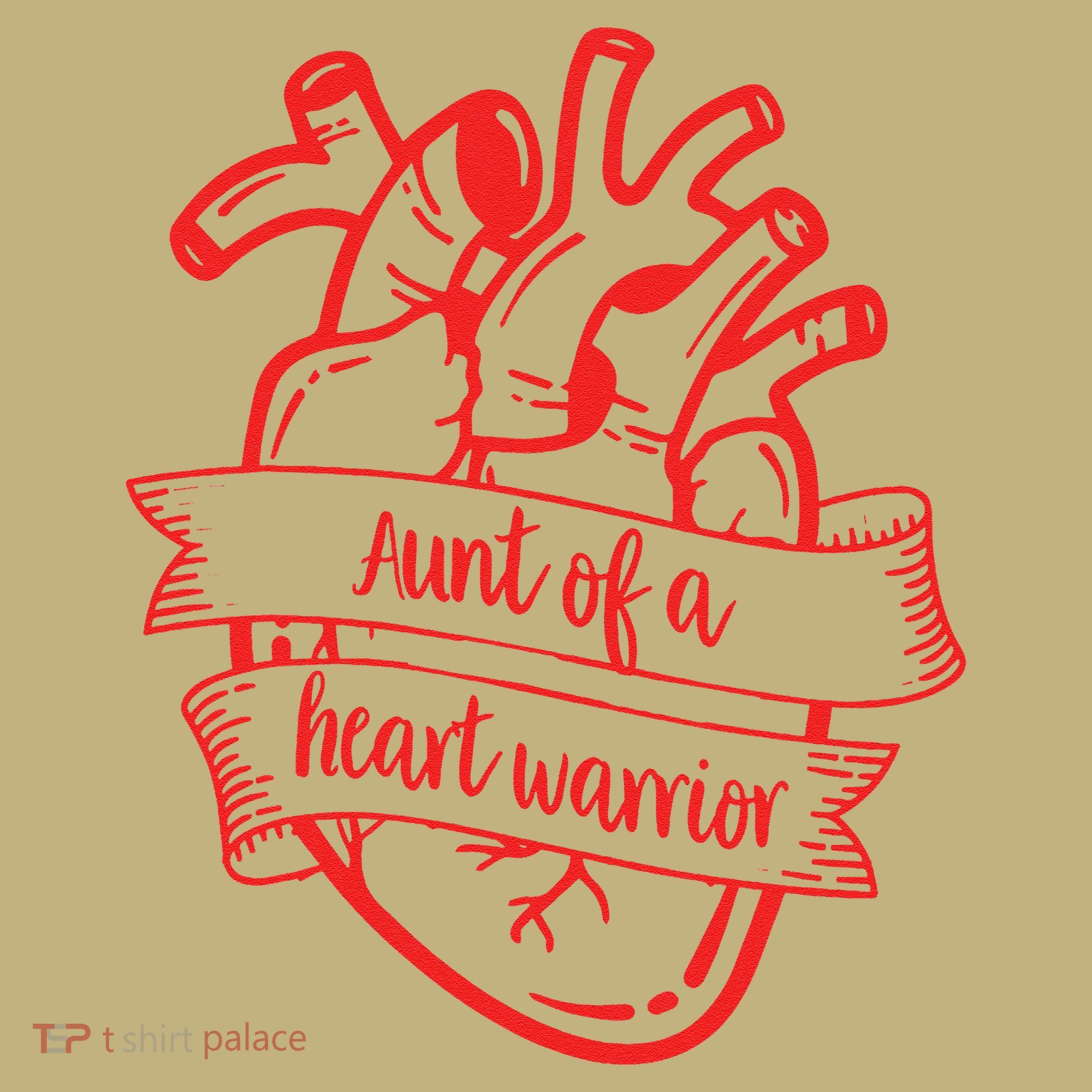 CHD Aunt Congenital Heart Defects Aunt Of A Heart Warrior T-Shirt
