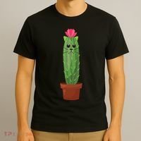 Catus: Funny Cat Cactus T-Shirt thumb 3