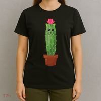 Catus: Funny Cat Cactus T-Shirt thumb 4