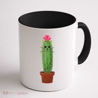 Catus: Funny Cat Cactus Coffee Mug thumb 1
