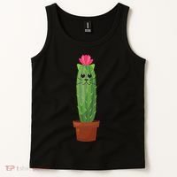 Catus: Funny Cat Cactus Tank Top thumb 2