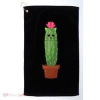 Catus: Funny Cat Cactus Golf Towel thumb 0
