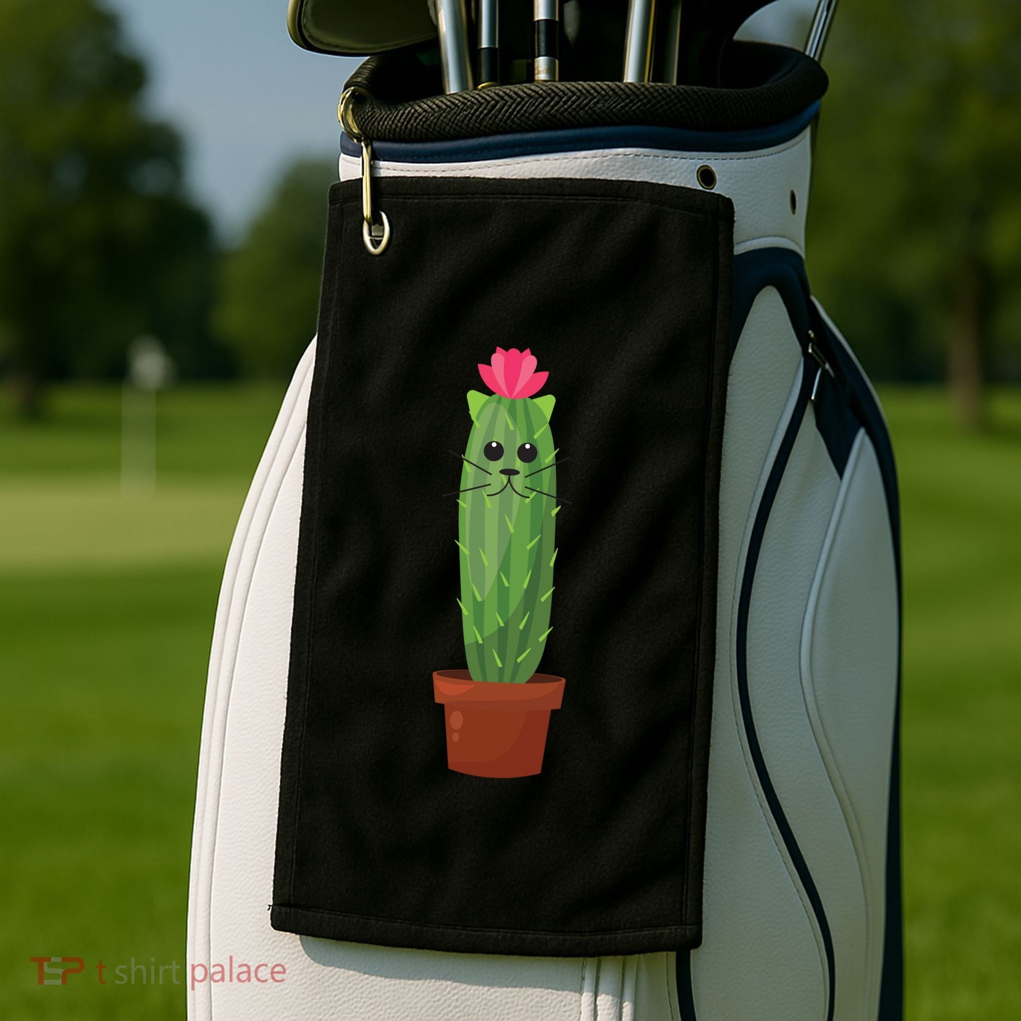 Catus: Funny Cat Cactus Golf Towel