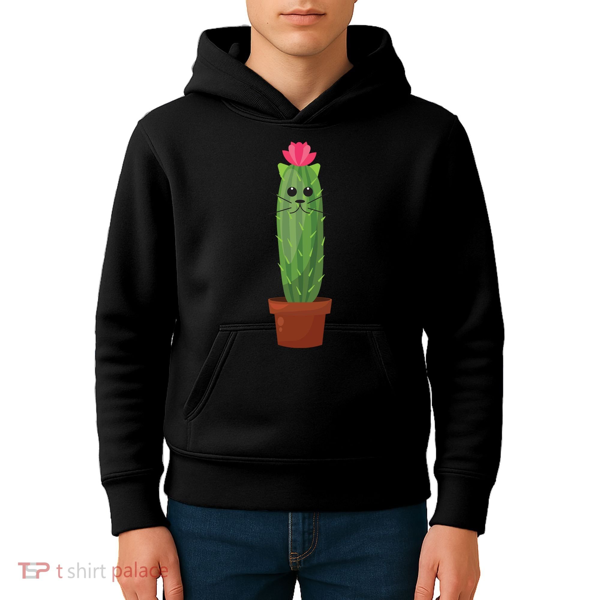 Catus: Funny Cat Cactus Kids Hoodie