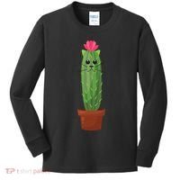 Catus: Funny Cat Cactus Kids Long Sleeve Shirt thumb 0