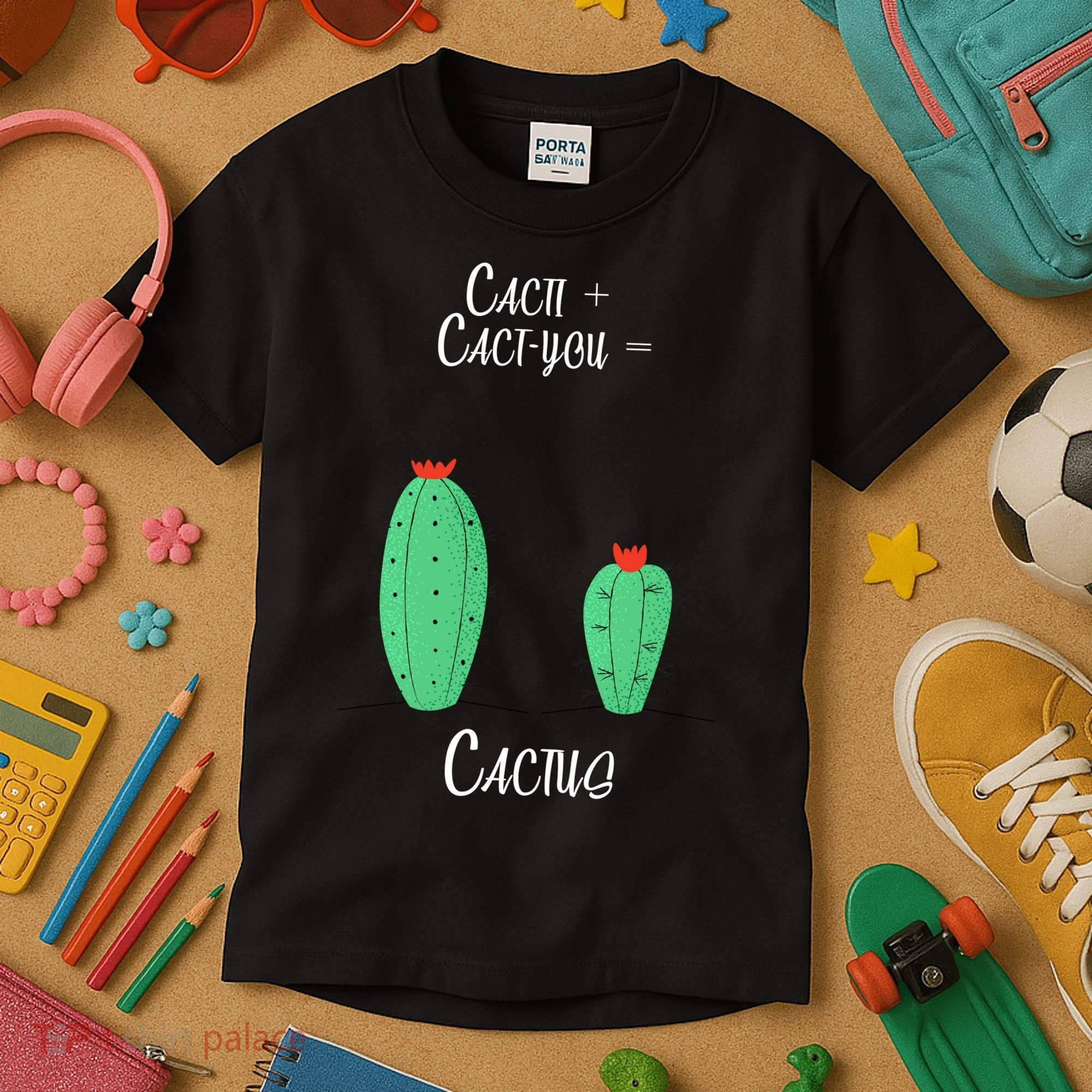 Cacti Cact-You Equals Cactus Kids T-Shirt
