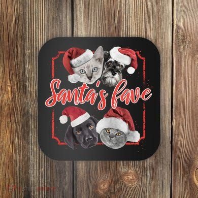Cats And Dogs Santa's Love Coaster