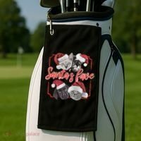 Cats And Dogs Santa's Love Golf Towel thumb 2