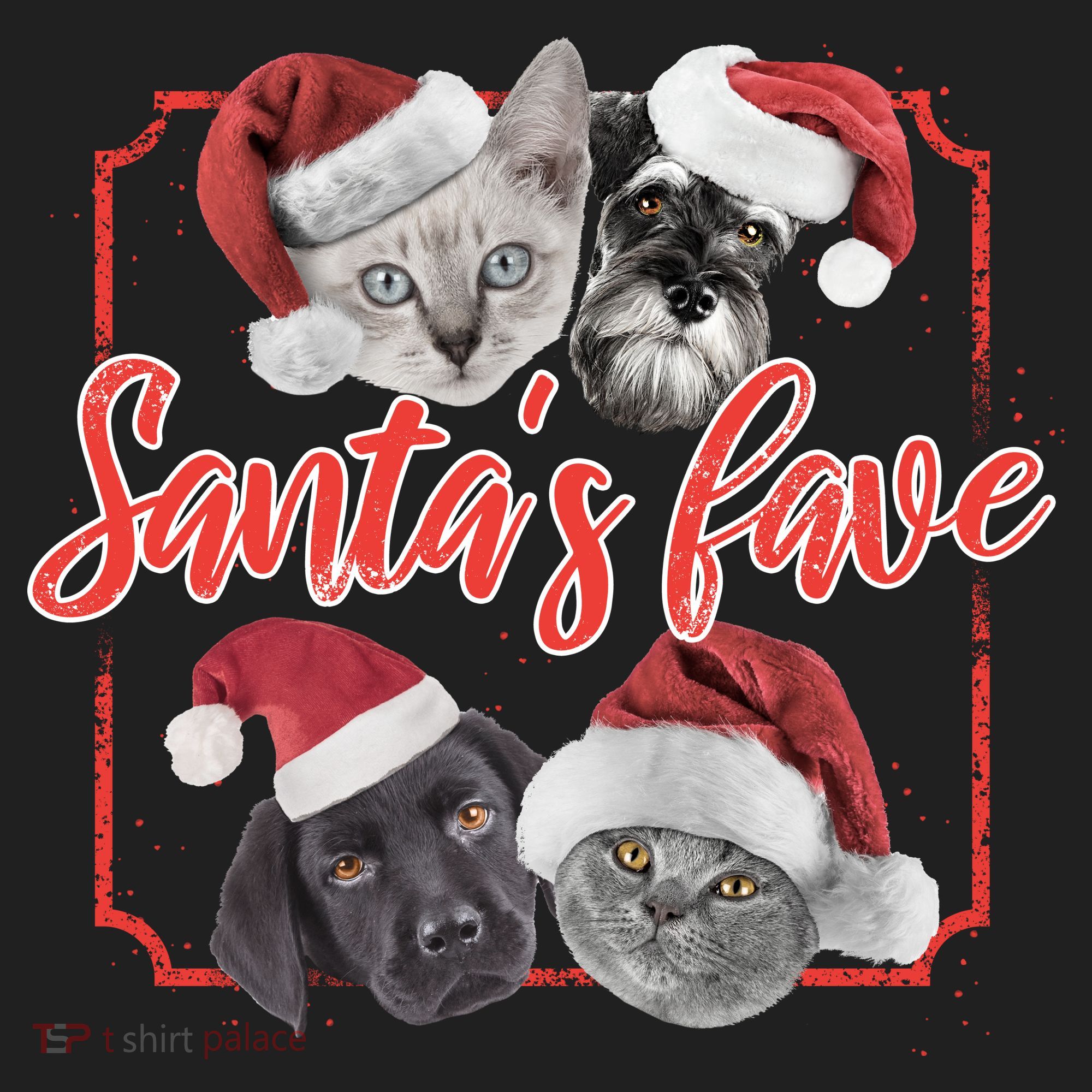 Cats And Dogs Santa's Love Golf Towel