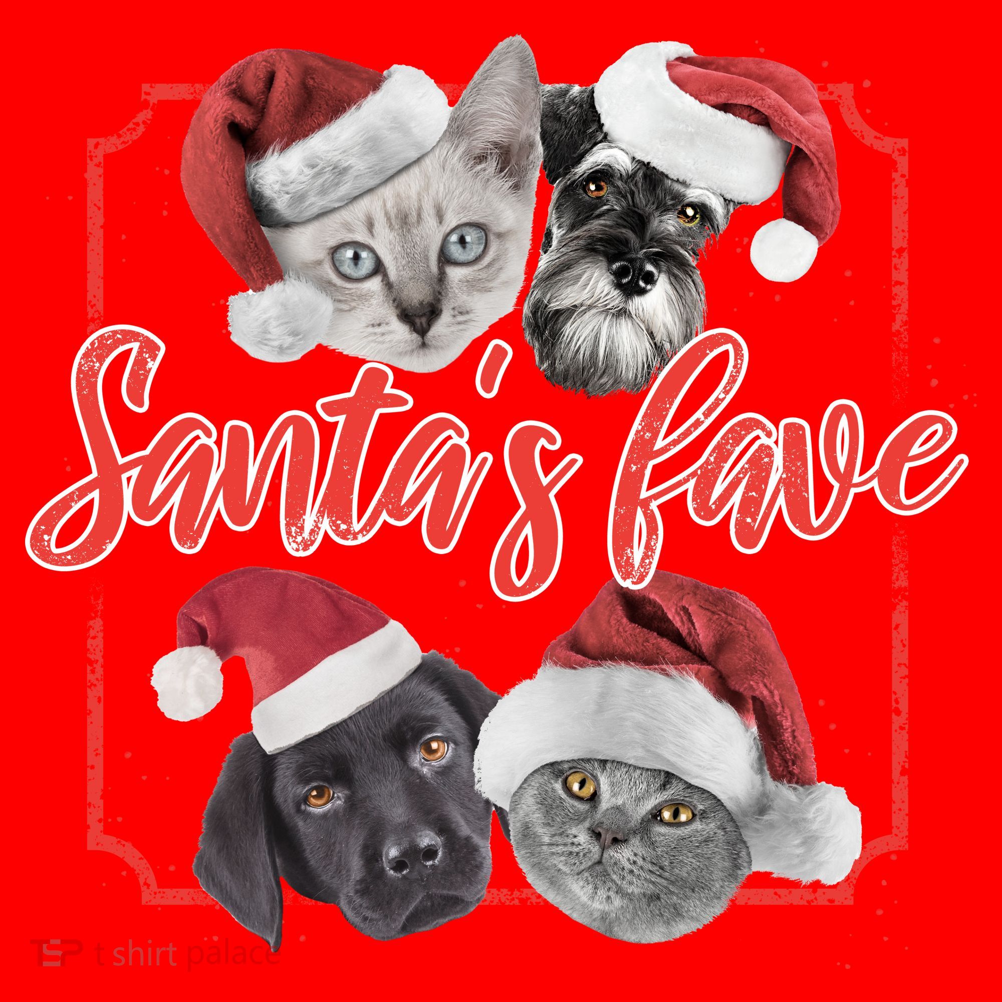 Cats And Dogs Santa's Love Santa Hat