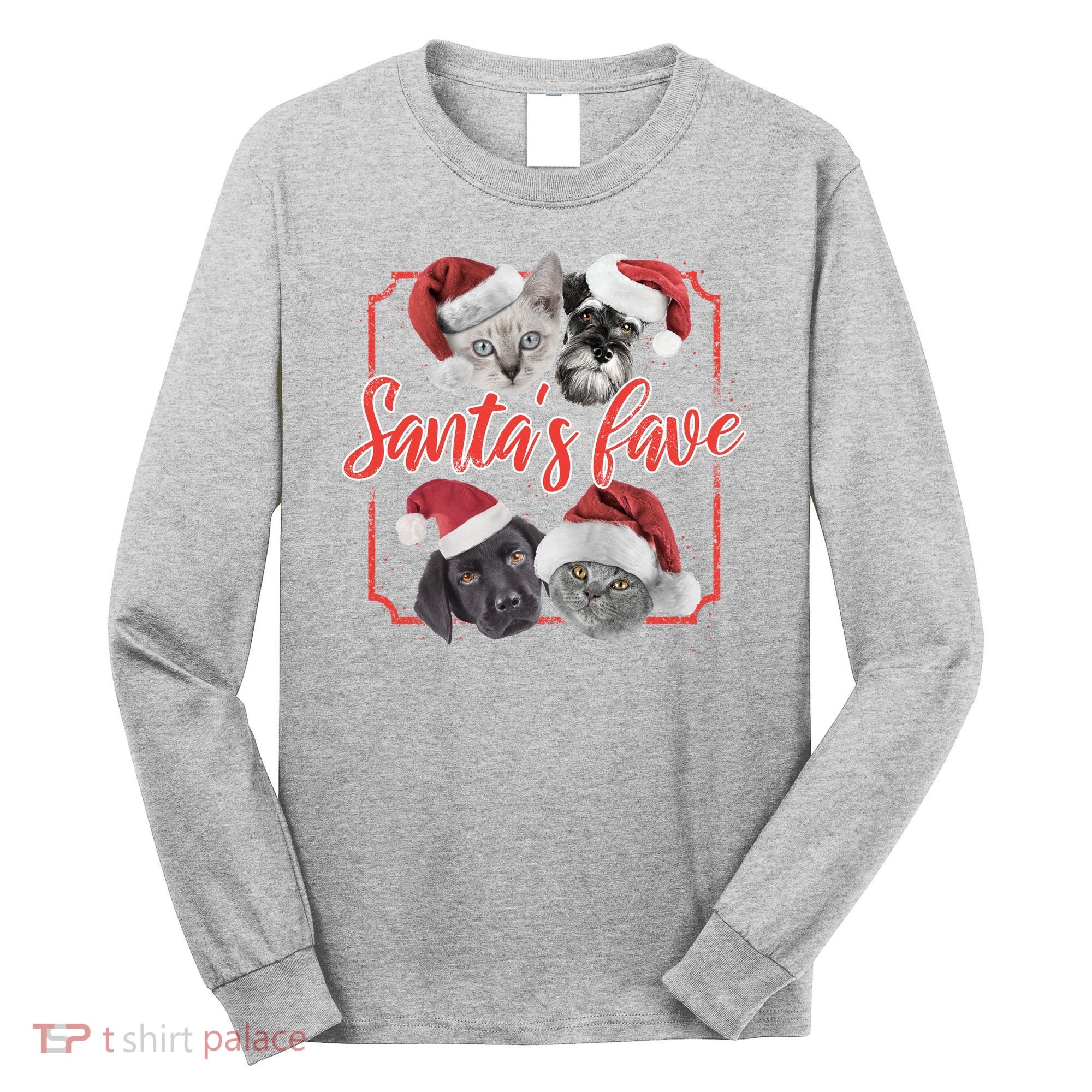 Cats And Dogs Santa's Love Long Sleeve Shirt