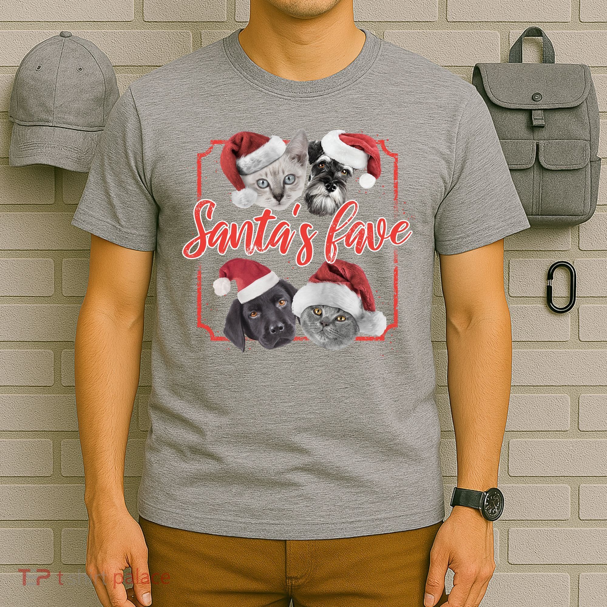 Cats And Dogs Santa's Love T-Shirt