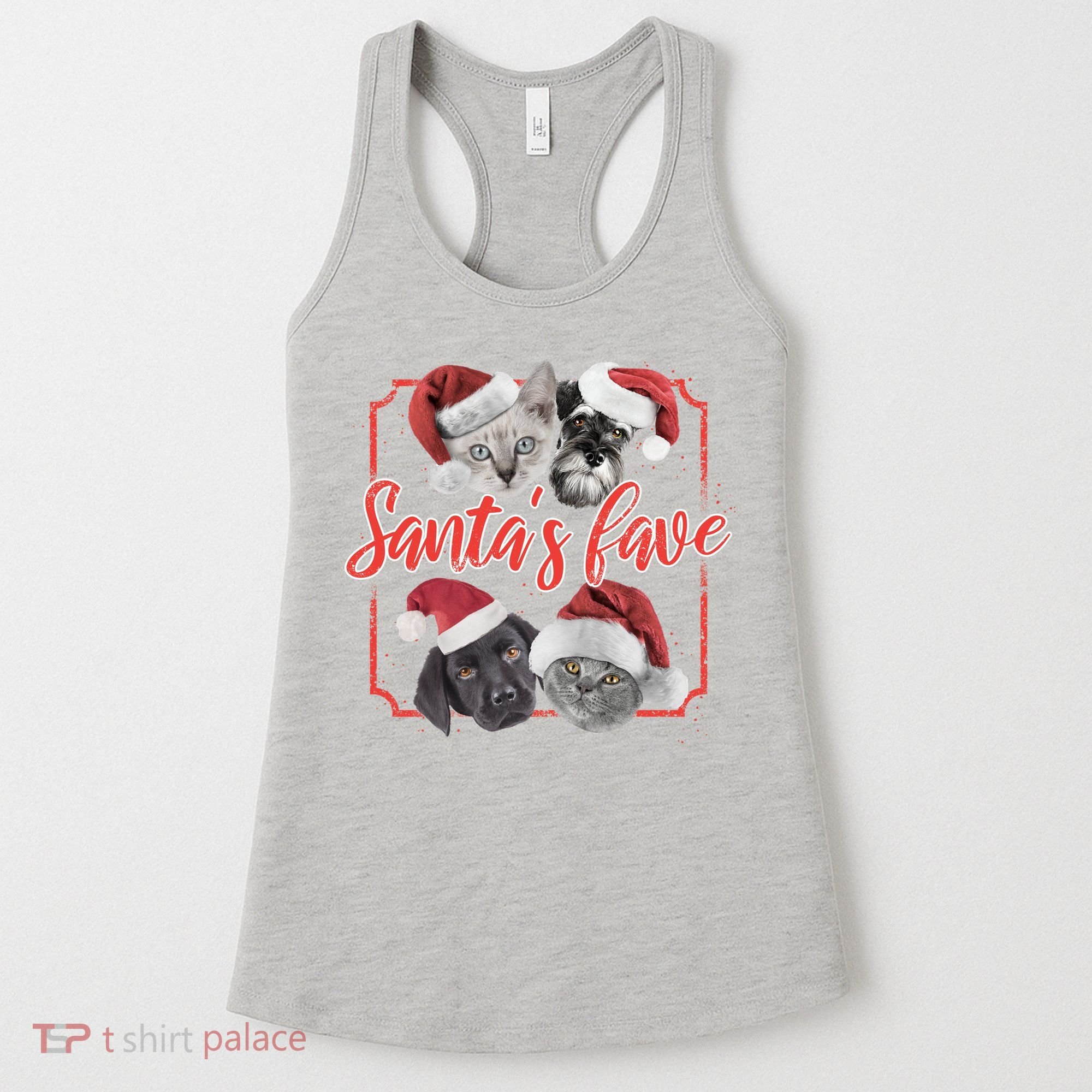 Cats And Dogs Santa's Love Women's Tank Top