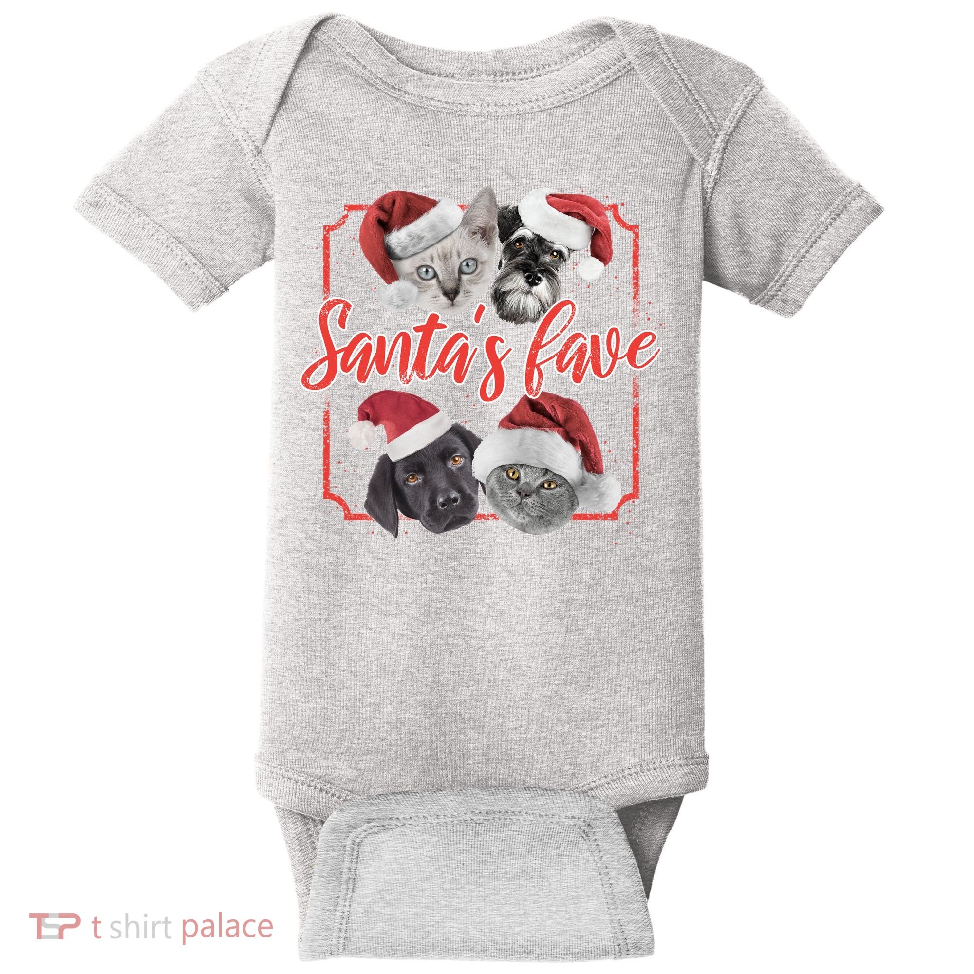 Cats And Dogs Santa's Love Baby Bodysuit