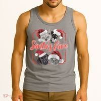 Cats And Dogs Santa's Love Tank Top thumb 3