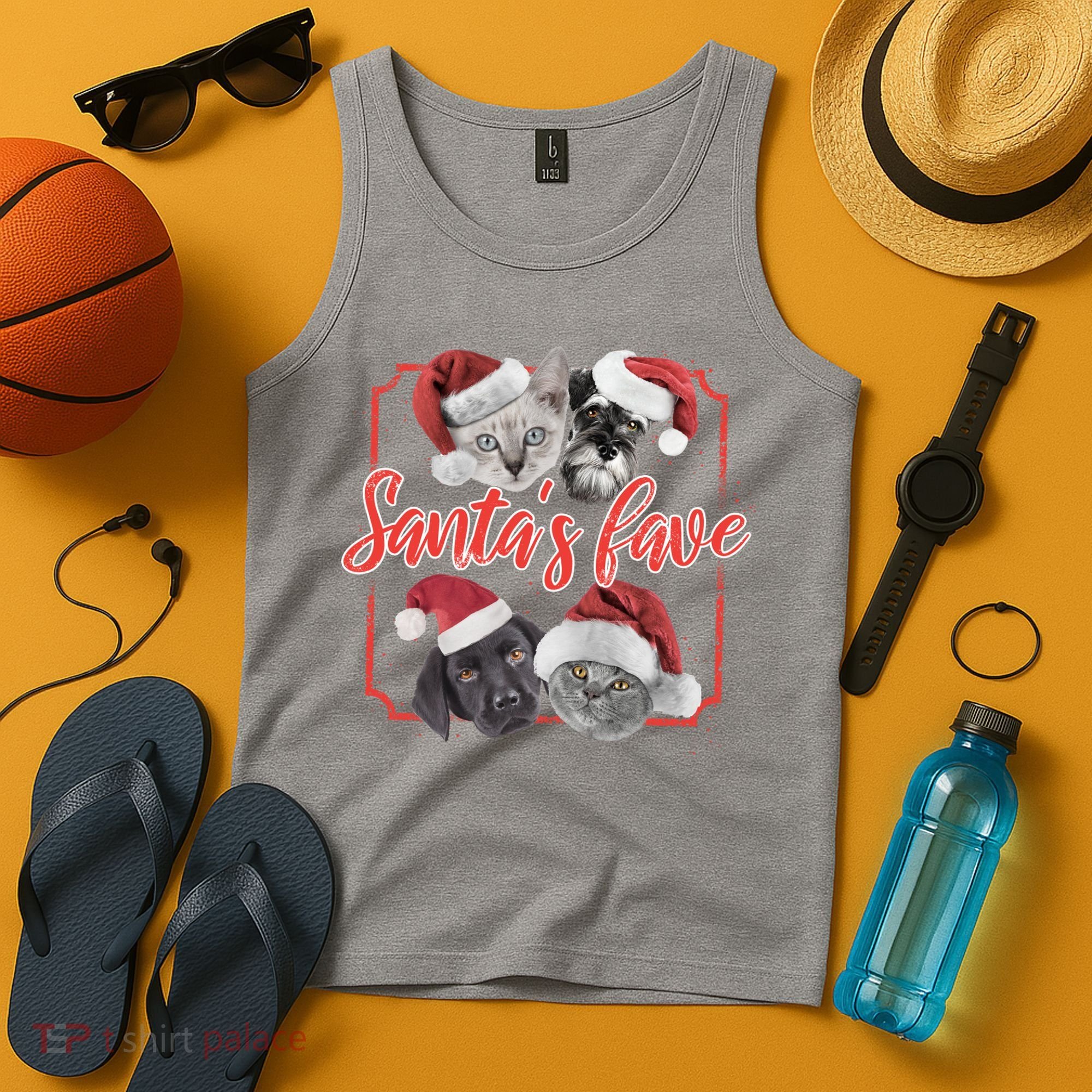 Cats And Dogs Santa's Love Tank Top