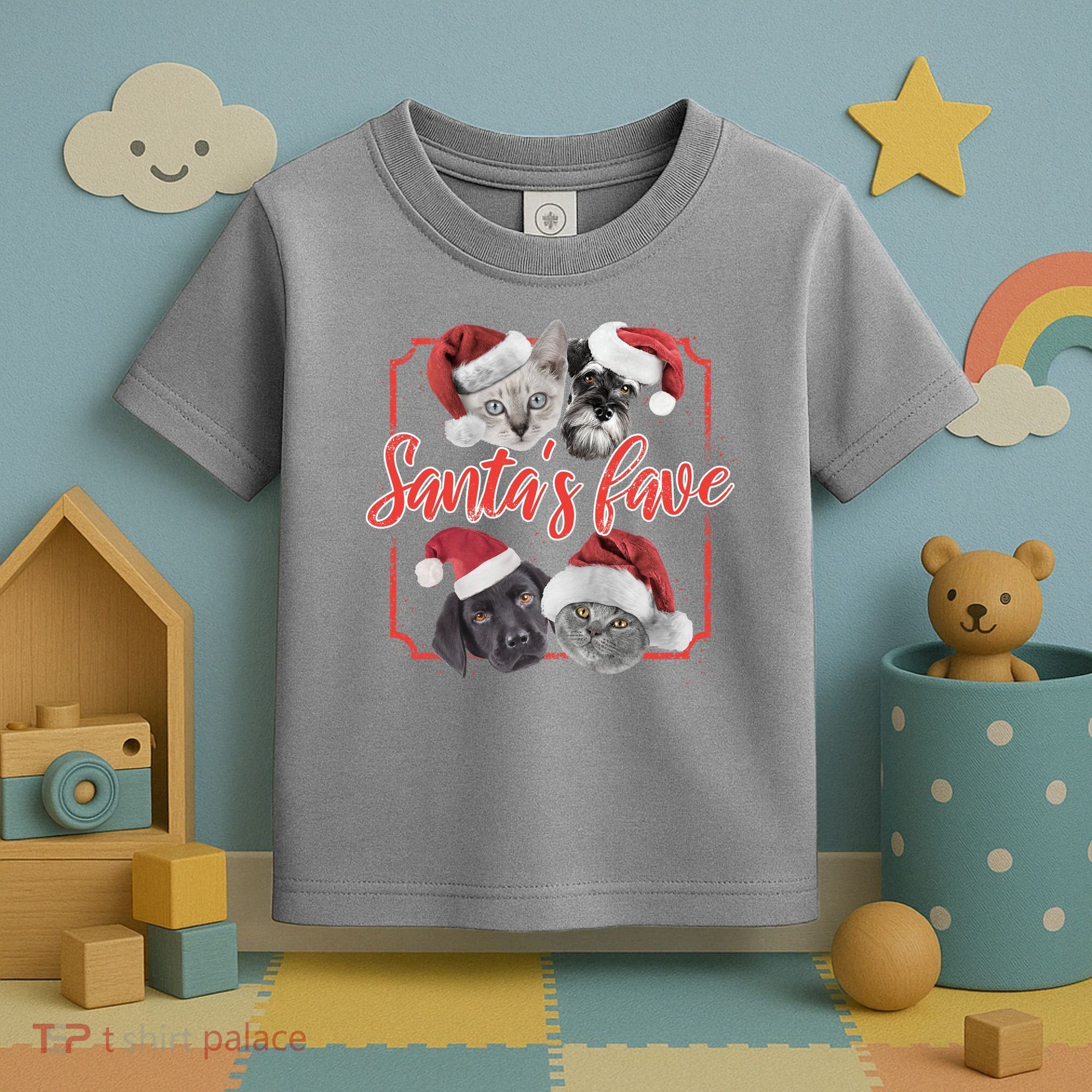 Cats And Dogs Santa's Love Toddler T-Shirt