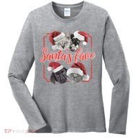 Cats And Dogs Santa's Love Women's Long Sleeve Shirt thumb 0