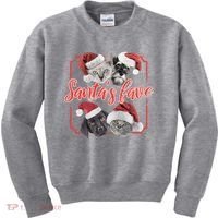 Cats And Dogs Santa's Love Kids Sweatshirt thumb 0