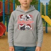 Cats And Dogs Santa's Love Kids Hoodie thumb 2