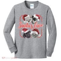 Cats And Dogs Santa's Love Kids Long Sleeve Shirt thumb 0